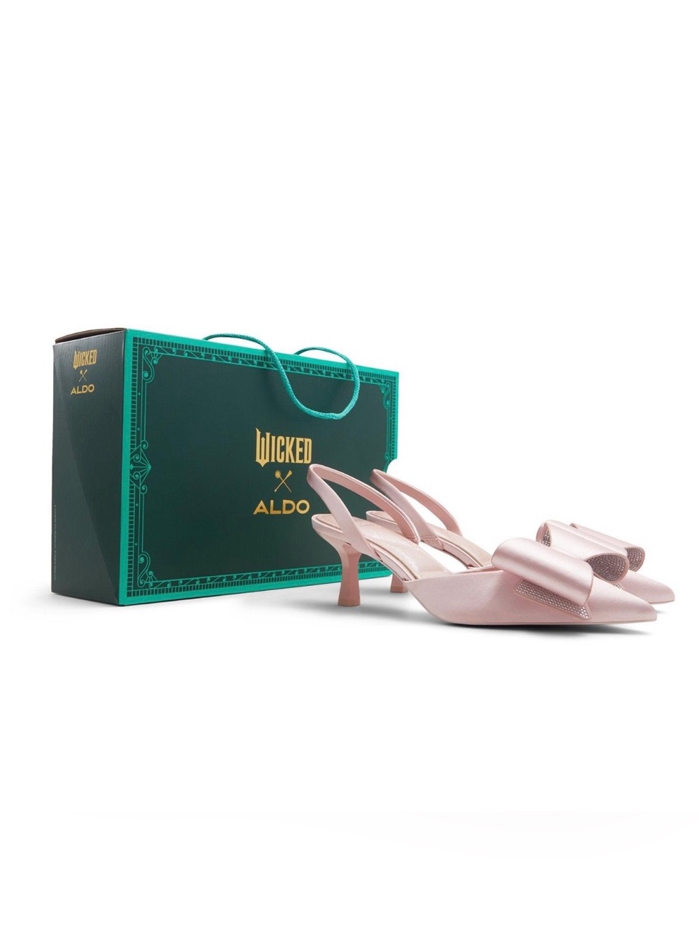 Wicked x ALDO Perfectlypink Pink Bow Kitten Heels Size 10